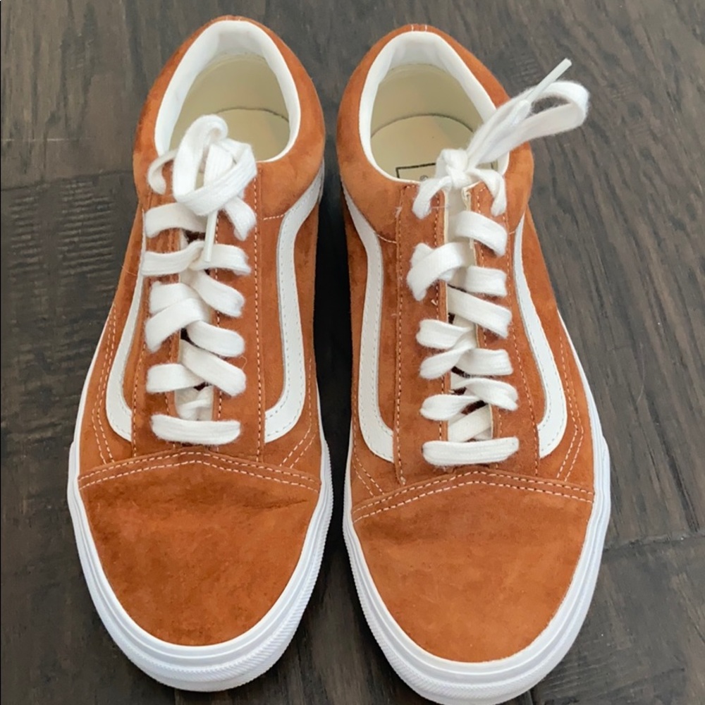 suede brown vans size 7.5